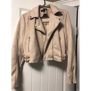 Sand coloured suede styled jacket